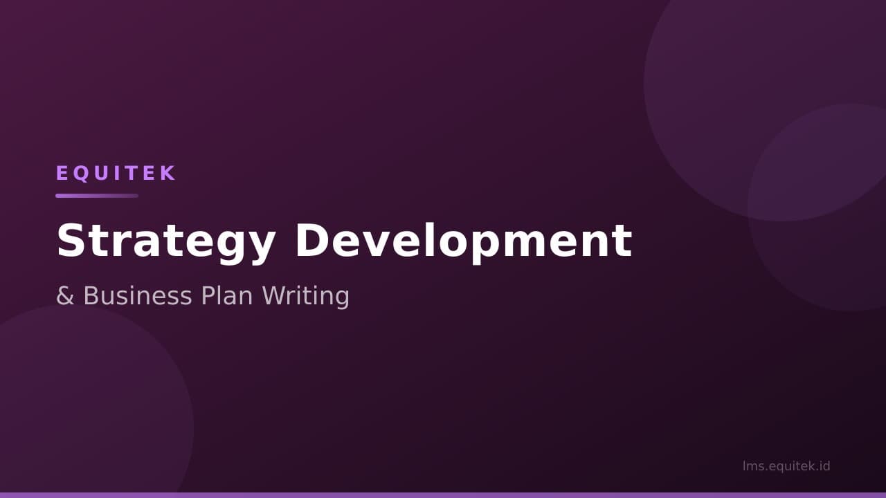Strategy Development & Business Plan