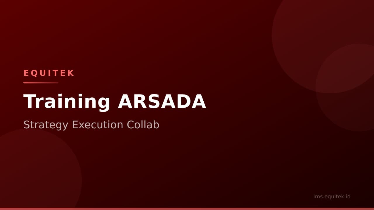 Training Collab with ARSADA - Strategy Execution